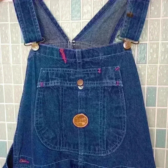 Red Kap Blue Jean Cotton Overalls with Red thread - Picture 4 of 12